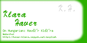 klara haver business card